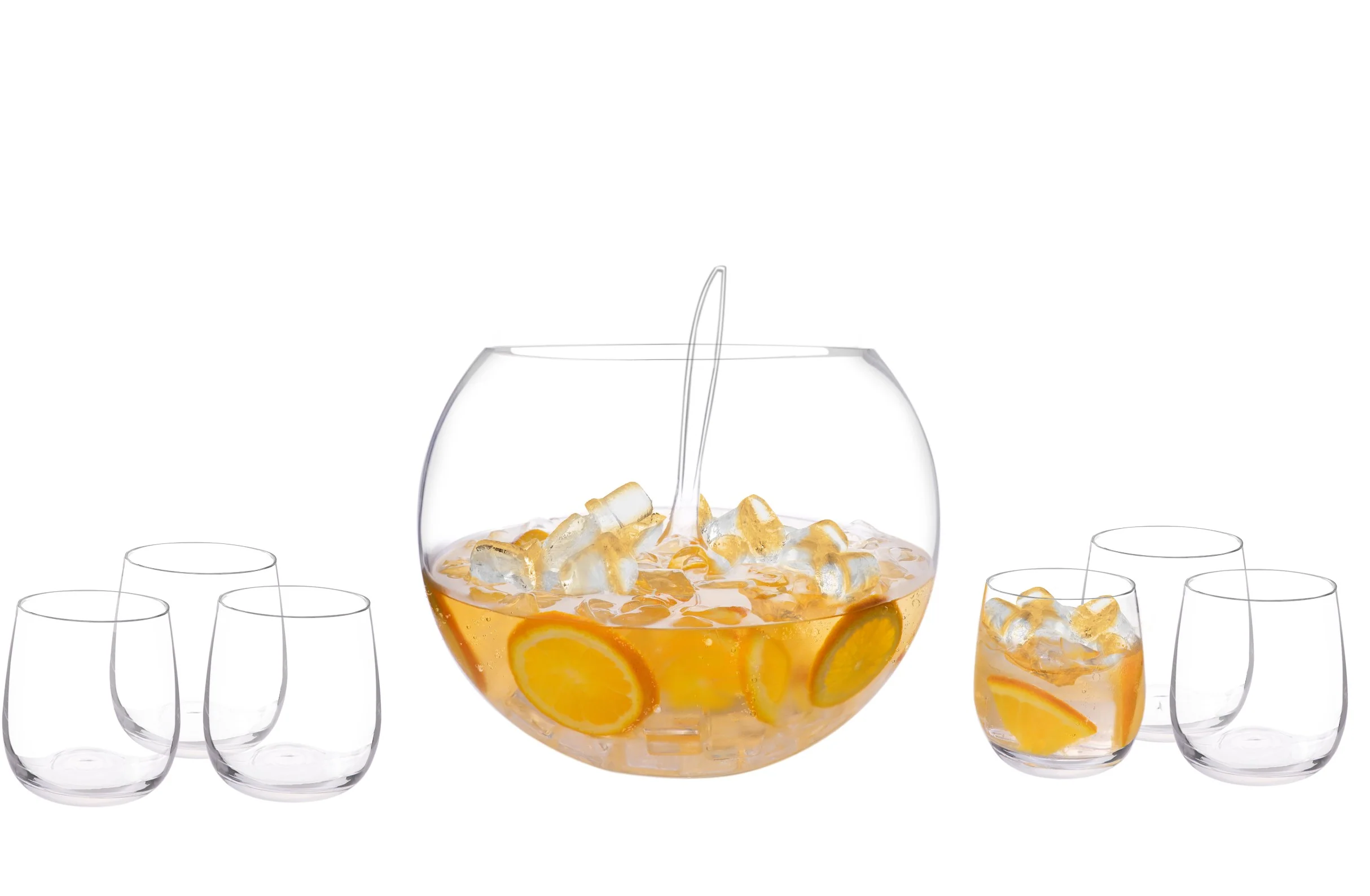 Consol Glass Genoa Punch With Tumbler 11l (8 Piece) - Image 3