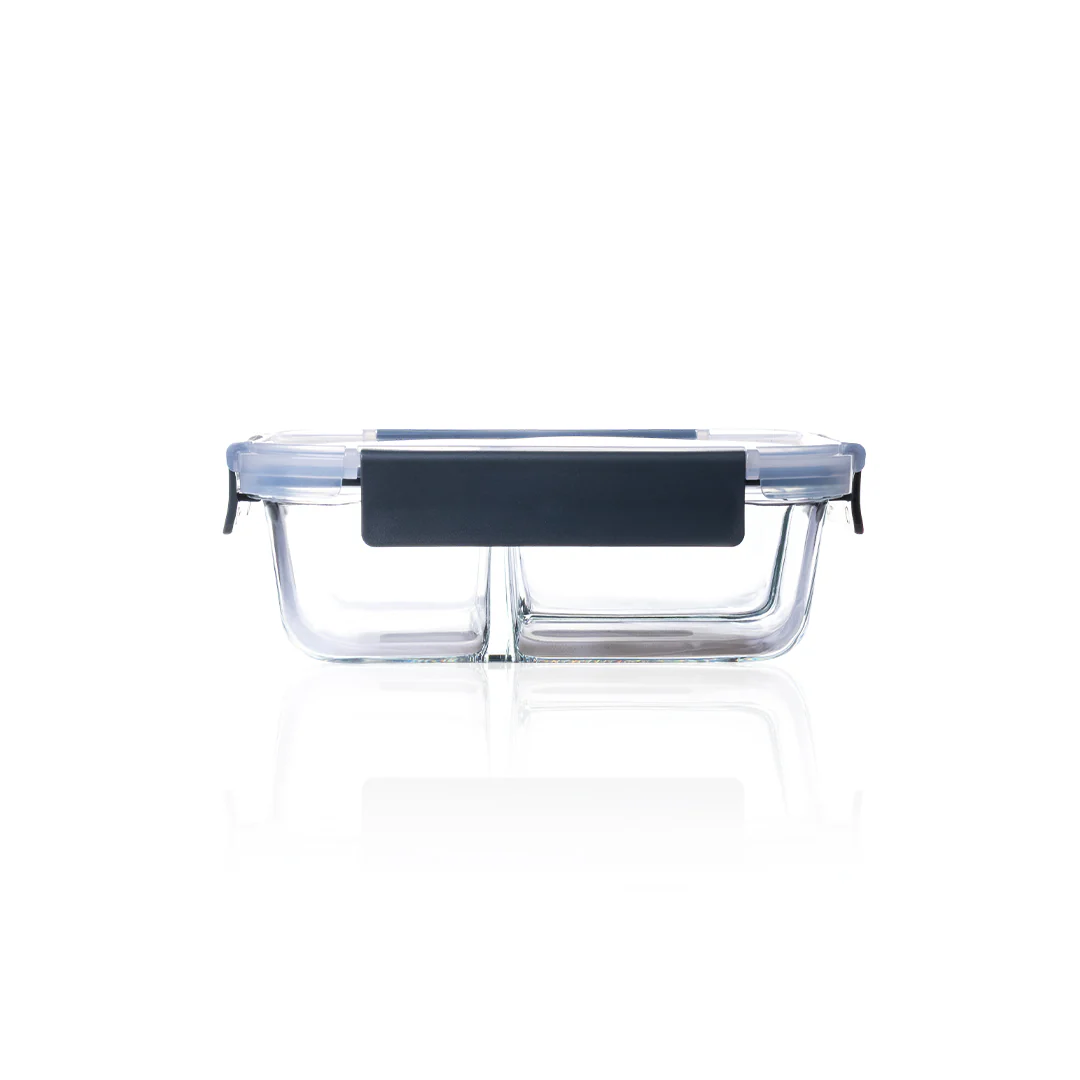 Consol Glass Madrid 3 Division Rectangular Storage Container 910ml