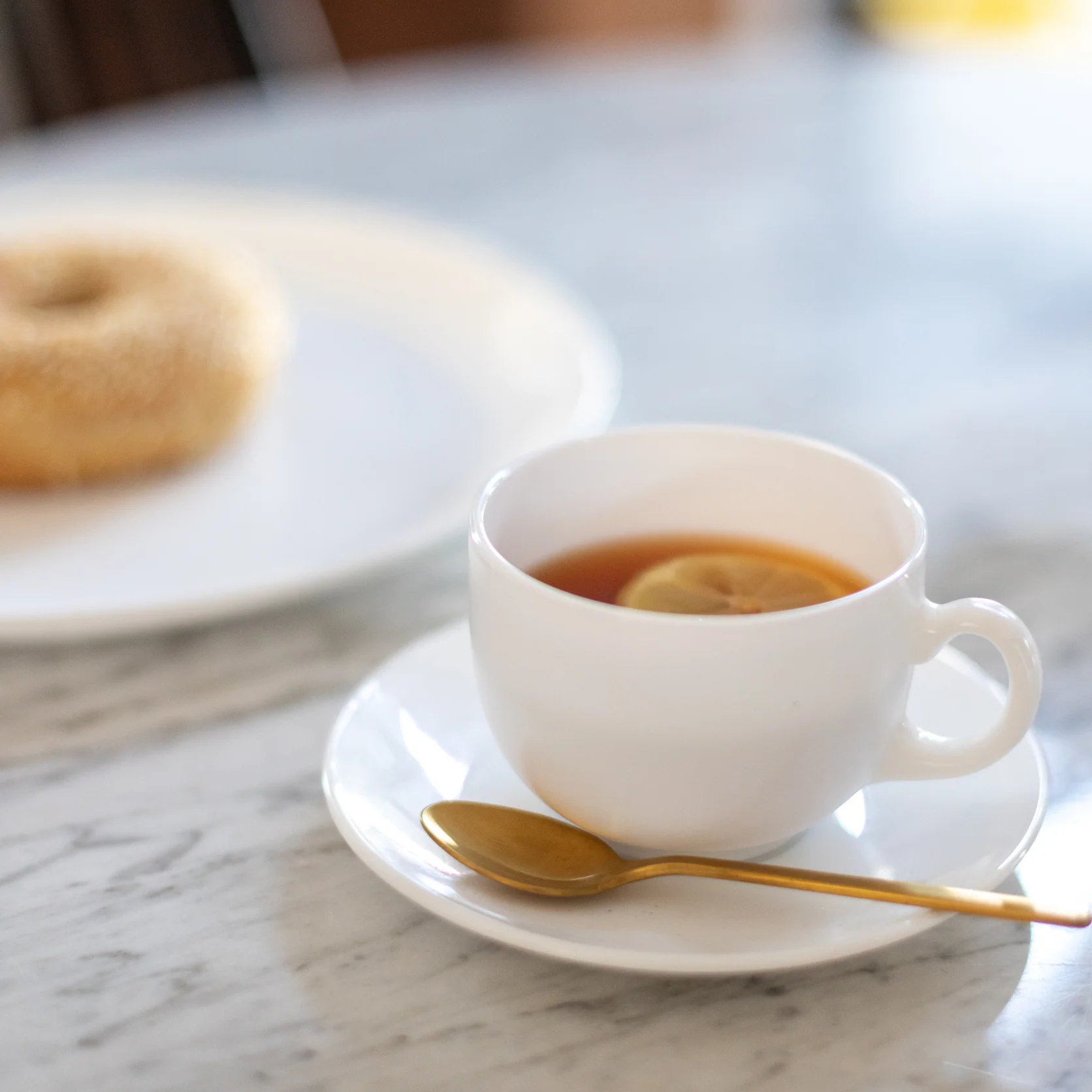 Consol Glass Opal Cup and Saucer 220ml White - Image 2