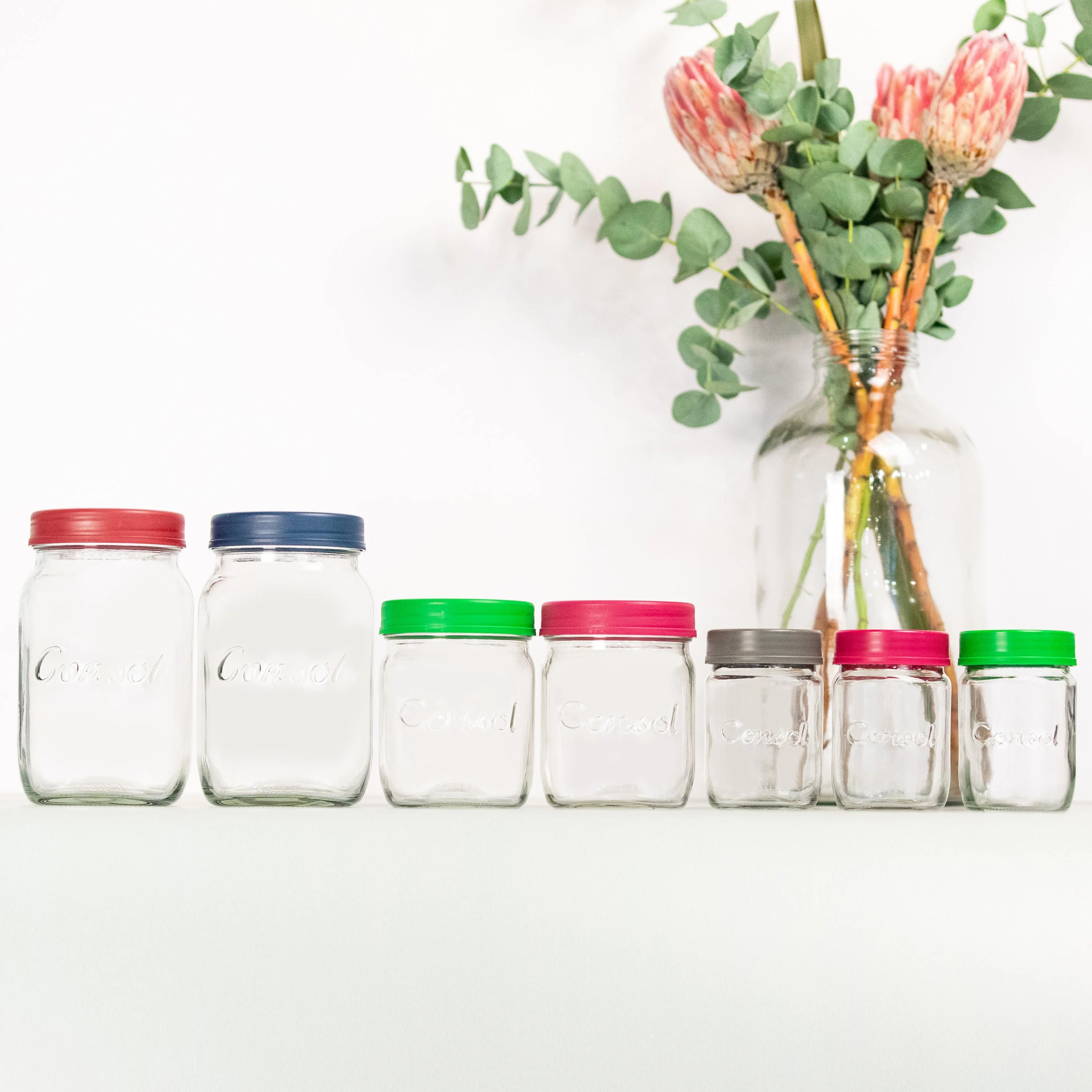 Consol Glass Preserve Jar 250ml with Coloured Lid - Image 6