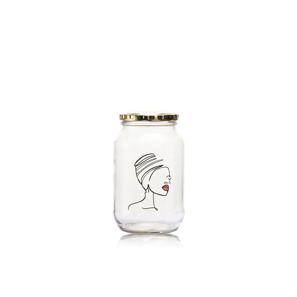 Consol Glass She 1000ml (1L) with Gold Lid - Image 3