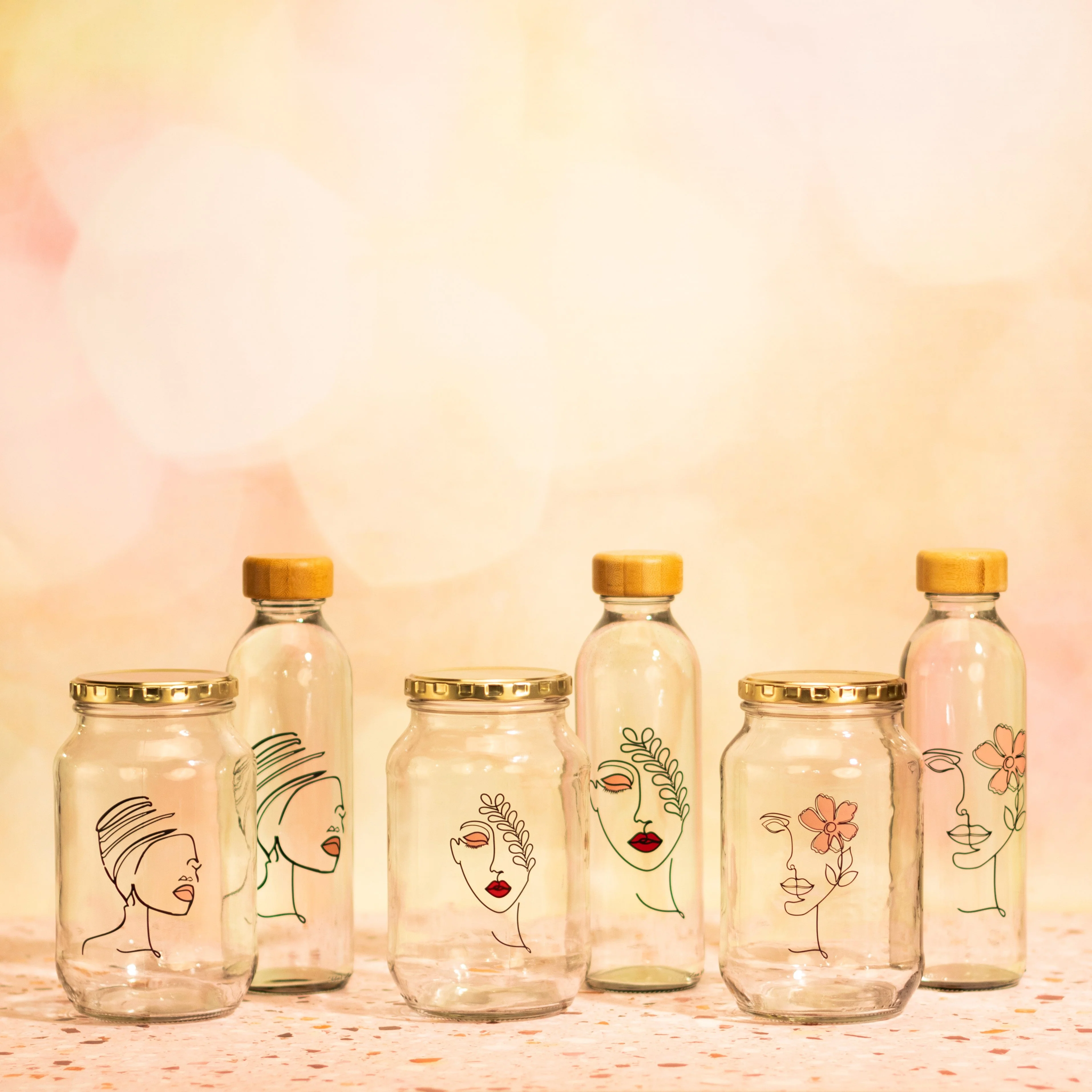 Consol Glass She 1000ml (1L) with Gold Lid - Image 4